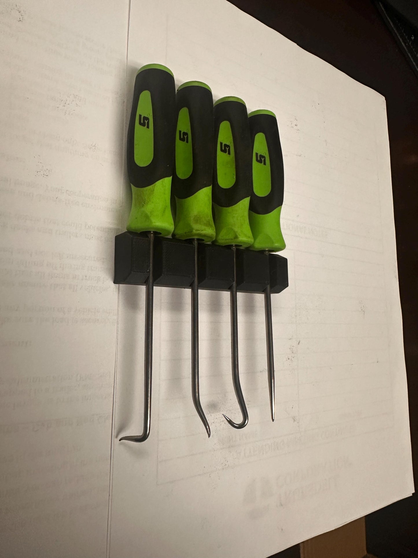 Magnetic Pick & Hook Holder for Toolbox | Modular Mechanic Tool Organizer | Custom Magnetic Tool Rack | 2-12 Tool Holder | Shop Storage
