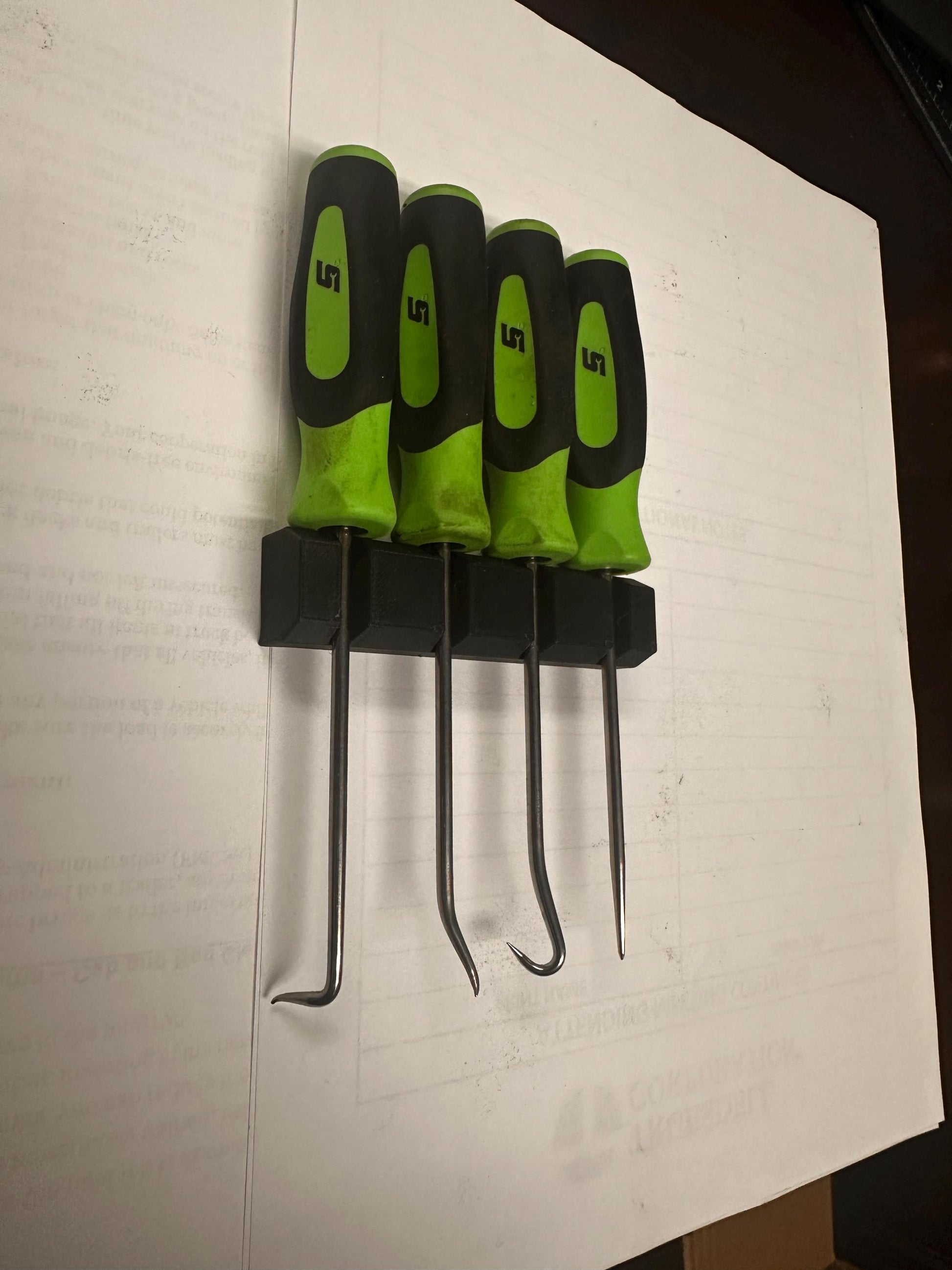 Magnetic Pick & Hook Holder for Toolbox | Modular Mechanic Tool Organizer | Custom Magnetic Tool Rack | 2-12 Tool Holder | Shop Storage