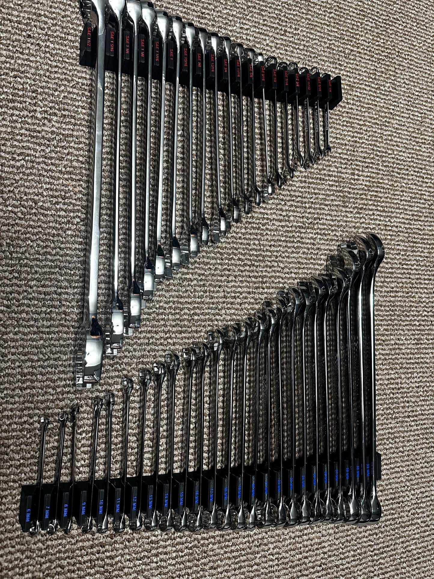 44 Piece Wrench holders (Specifically Designed for Gear Wrench Master Set)