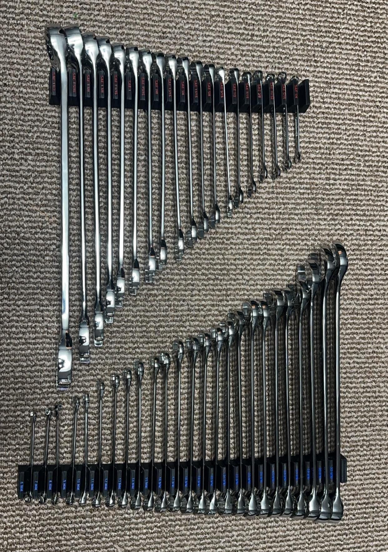 44 Piece Wrench holders (Specifically Designed for Gear Wrench Master Set)