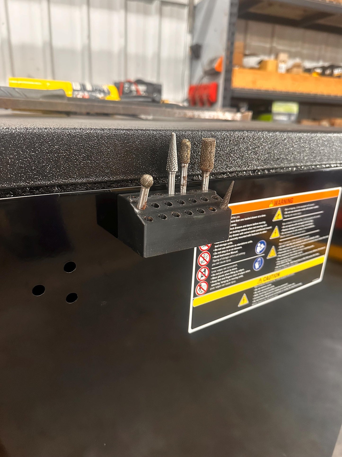 Magnetic Die Grinder Bit Holder, 1/4" Shank Organizer, Dual 150lb Magnets, Non-Scratch Bumpers