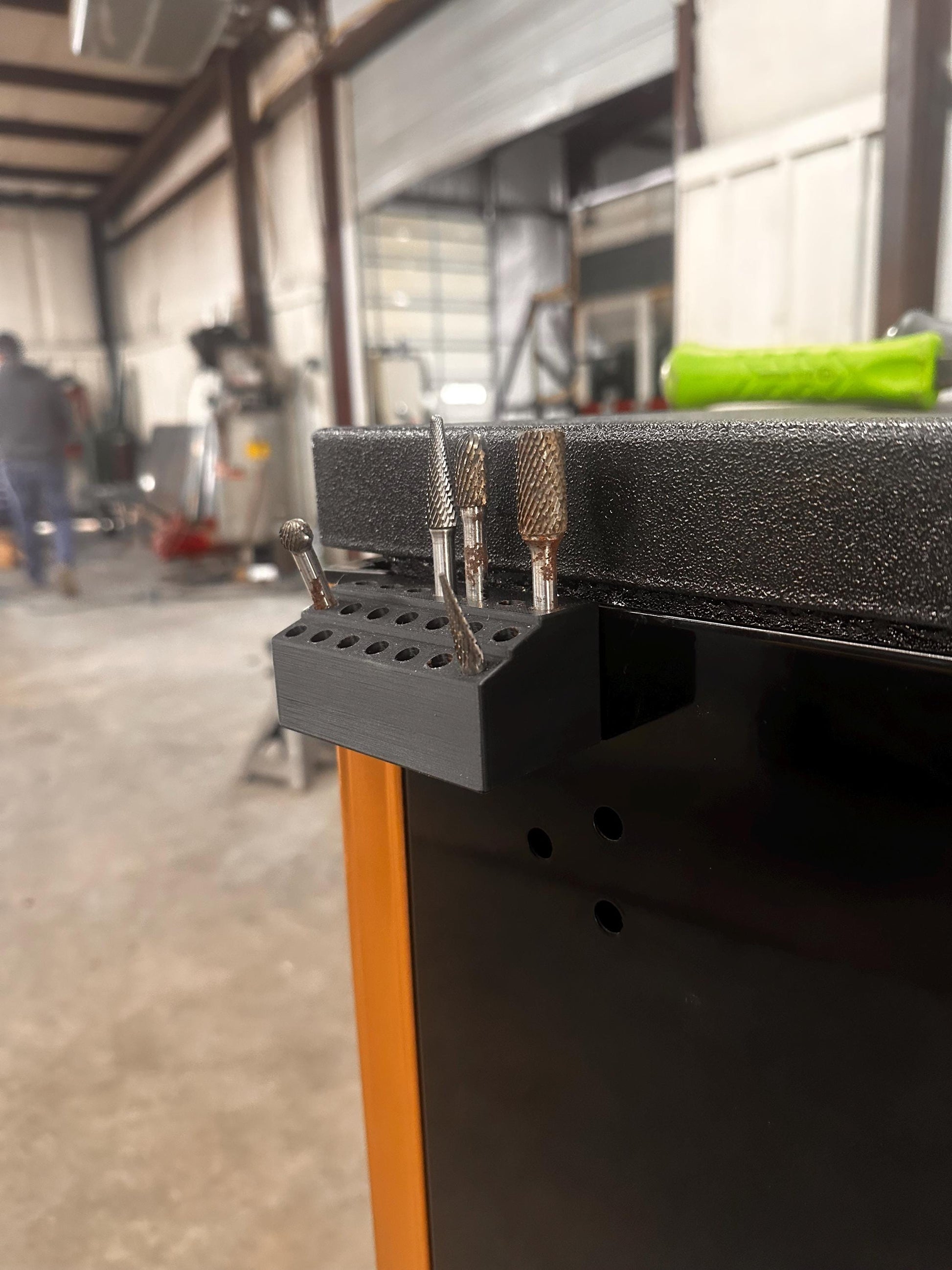 Magnetic Die Grinder Bit Holder, 1/4" Shank Organizer, Dual 150lb Magnets, Non-Scratch Bumpers
